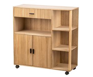 Nordlys Utility Table In Solid Wood With Storage Exotic Boho Dining Room