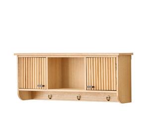 Nordlys Wall-Mounted Wooden Coat Rack With 2 Doors Industrial Style Entryway