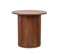Nordlys Walnut Finish Side Table With Storage Modern Design Style Living Room