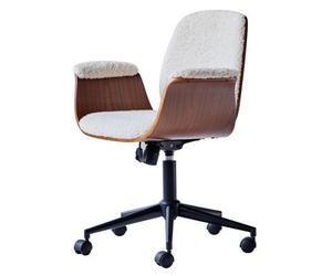 Nordlys Wood And White Bou djustable Office Chair Modern Design Style Bedroom