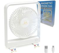 Nordmoose Cruise Ship Approved Fan - Magnetically Sticks on Cabin Ceilings and Walls - Powerful 3-Gear, Ship Cabin Approved - The Original Portable Cruise Fan 2025