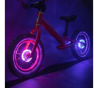 Nordreach 2 Pack Cycling Hub Light Waterproof USB Rechargeable LED Cycling Lamp with 7 Colours 18 Modes Magic Decoration Light Bicycle Accessories Lights for Car Vehicle Motorcycle