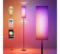 Nordreach Floor Lamp, Reading Standing Lamps with Linen Lampshade, APP & Remote Control, Music Sync, 3 Color Temperature & RGB Stepless Dimmable, for Living Room, Bedroom, Office, Bluetooth