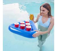 Nordreach Inflatable Floating Drink Holder - 25×25×24 Inch - Versatile Pool Party Supplies Pool & Hot Tub Accessories for Outdoor Summer Swimming Beach Party, Blue