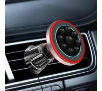 Nordreach Magnetic Phone Holder with Wireless Charger【Strong N52 Magnets】 Universal Car Mount with Light, Air Vent Cradle for iPhone15 14 13 12 11 Pro Max XS XR X Galaxy, Red
