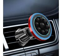 Nordreach Magnetic Phone Holder with Wireless Charger【Strong N52 Magnets】 Universal Car Mount with Light, Air Vent Cradle for iPhone15 14 13 12 11 Pro Max XS XR X Galaxy, Blue