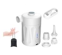 Nordreach Portable Electric Air Pump for inflatables with 4 Versatile Nozzles, 450L/min, Paddling Pool with Light, Fast In/Deflating, for Paddling Pool, Air Mattress Boats, White