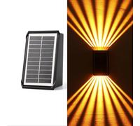 Nordreach Solar Fence Lights Outdoor Garden - Solar Wall Lights IP65 Waterproof External Fence Downlights for Wall & Backyard Patio Yard Deck Pathway Decorative, Yellow Light