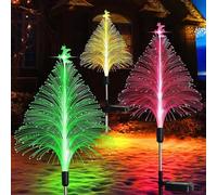 Nordreach Solar Garden Lights Outdoor, Christmas Tree Design, Waterproof Stake Light 7 Color Changing Lamp for Yard Lawn Backyard Pathway Christmas Yard Party