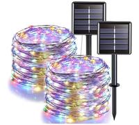 Nordreach Solar Garden Lights Outdoor Waterproof 8 Modes Solar Powered Fairy Lamps for Patio Yard Wedding Party Christmas Tree Garden Indoor/Outside Decorations, Multicolor (22M/200LEDs)