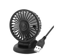 Nordreach Vehicle Mounted USB Fan Adjustable 5V/12V/24V, Small Mini Auto Car Cooling Fan with 360 Degree Rotation for Dashboard Home Office