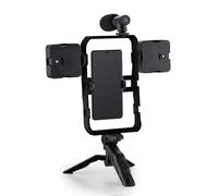 Nordreach Vlogging Kit for iPhone & Android with Phone Holder, Dual Handles, 2 LED Light, Microphone and Tripod, Perfect YouTube, Instagram Starter & Studio Creator Video Maker Kit