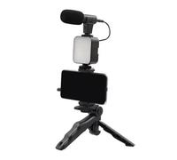 Nordreach Vlogging Kit for iPhone & Android, with Phone Holder, LED Light, Microphone and Extendable Tripod, Perfect YouTube, Instagram Starter & Studio Creator Video Maker Kit
