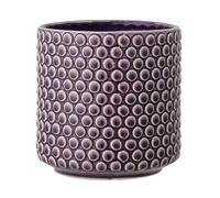 Nordring Ceramic Flower Pot Dotty - colorful Planter, Pot for plants, sukkulents Size L (15,5 cm ø) Dia 6'' H 6'', Stoneware, purple