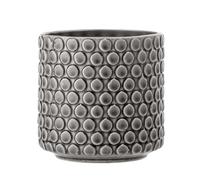 Nordring Ceramic Flower Pot Dotty - colorful Planter, Pot for plants, sukkulents Size M (12,5 cm ø) Dia 5'' H 5'', Stoneware, grey