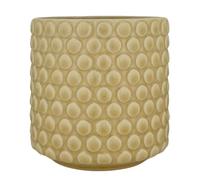Nordring Ceramic Flower Pot Dotty - colorful Planter, Pot for plants, sukkulents Size M (12,5 cm ø) Dia 5'' H 5'', Stoneware, ivory