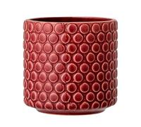 Nordring Ceramic Flower Pot Dotty - colorful Planter, Pot for plants, sukkulents Size M (12,5 cm ø) Dia 5'' H 5'', Stoneware, red