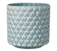 Nordring Ceramic Flower Pot Dotty - colorful Planter, Pot for plants, sukkulents Size M (12,5 cm ø) Dia 5'' H 5'', Stoneware, sky blue