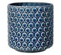 Nordring Ceramic Flower Pot Dotty - colorful Planter, Pot for plants, sukkulents Size M (12,5 cm ø) Dia 5'' H 5'', Stoneware, petrol