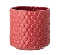 Nordring Ceramic Flower Pot Dotty - colorful Planter, Pot for plants, sukkulents Size M (12,5 cm ø) Dia 5'' H 5'', Stoneware, red