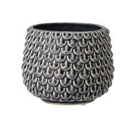 Nordring Ceramic Flower Pot Pino - colorful Planter, Pot for plants, sukkulents Size M (13,5 cm ø) Dia 5,25'' H 4,5'', Stoneware, grey
