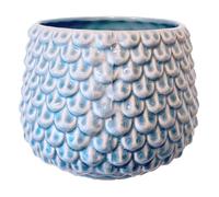 Nordring Ceramic Flower Pot Pino - colorful Planter, Pot for plants, sukkulents Size M (13,5 cm ø) Dia 5,25'' H 4,5'', Stoneware, sky blue
