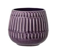 Nordring Ceramic Flower Pot Riff - colorful Planter, Pot for plants, sukkulents Size L (16,5 cm ø) Dia 6,5'', Stoneware, purple