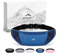 Nordrun® Adjustable & Waterproof Running Belt for Women & Men | Running Waist Pack Fits All Phones | Running Phone Holder | Sports Waist Bag | Running Belt (Blue)