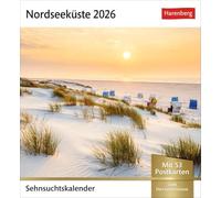 Nordseeküste Sehnsuchtskalender 2026 - Wochenkalender mit 53 Postkarten: Reise-Kalender mit 53 hochwertigen Postkarten der schönsten Reiseziele an der Nordsee. Postkartenkalender 2026