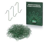 Nordstern Christmas Tree Decorations Quick Hangers Pack of 150 Practical Double Hooks for Tree Decorations and Christmas Tree Baubles for Easy Hanging - 3.3 cm Green