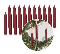 Nordstern Dark Red Tree Candles, Pack of 20 - Candles for the Christmas Tree or Birthday Train - Christmas Candles, Pyramid Candles 10 x 1.25 cm