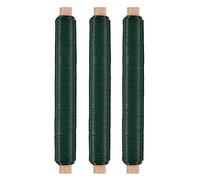 Nordstern Florist Wire Craft Wire 'Green' 3-Pack - Winding Wire Ø 0.65 mm x 114 m