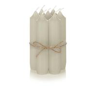 Nordstern Taper Candles Green/Grey Pack of 6 - Small Candles for Candle Holders, Advent Wreath or as Tree Candle - Ideal Table Decoration for Wedding or Christmas - 11 x 2.2 cm
