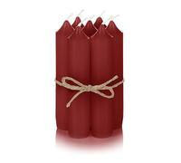 Nordstern Taper Candles Pack of 6 - Small Candles for Candle Holders, Advent Wreath or as Tree Candle - Ideal Table Decoration for Wedding or Christmas - 11 x 2.2 cm (Red)