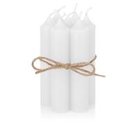 Nordstern Taper Candles White Pack of 6 - Small Candles for Candle Holders, Advent Wreath or as Tree Candle - Ideal Table Decoration for Wedding or Christmas - 11 x 2.2 cm