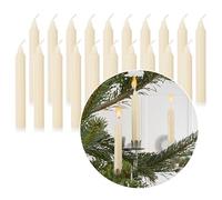 Nordstern Tree Candles Champagne 20-Pack - Candles for the Christmas Tree, or Birthday Train - Christmas Candles, Pyramid Candles 10 x 1.25 cm