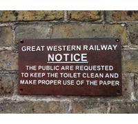 Nordstrom GREAT WESTERN RAILWAY DECORATIVE SIGN Cast Iron 30 x 16.5 x 0.5 cm