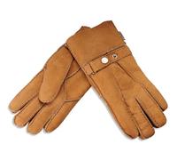 Nordvek Sheepskin Gloves Mens - Adjustable Popper Strap Cuff # 307-100
