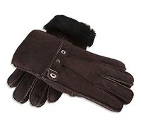 Nordvek Sheepskin Gloves Mens - Adjustable Popper Strap Cuff # 307-100