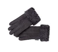 Nordvek Womens Sheepskin Gloves - Fold Back Cuff - Suede # 301-100 - Stone - M/L