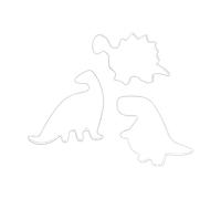Nordwik Nordwik gingerbread cutter dinosaur 3 piece set Stainless steel