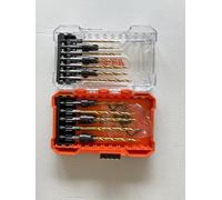 NordWolf 12-Piece Countersink Drill Bit Set, HSS M2 TiN Tapered Drill Bits with Quick Exchangeable Hex Shank, for Woodworking, with Depth Stop Collar and Allen Key Wrench, in Storage Case