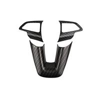 NORDYO 3Pcs Carbon Fiber Steering Wheel Panel Cover Trim Sticker Fit For Ford Focus 3 MK3 2015 2016 2017 2018 Steering Wheel Sequins