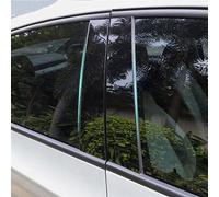 NORDYO Glossy Black Carbon Fiber Mirror Effect Window Door Column B C Pillar Post PC Cover Trim Fit For Mercedes Benz C Class Sedan W204 (Size : Black)