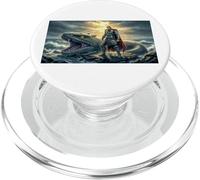 nore mythology Thor Stands in front World Serpent as winner PopSockets PopGrip for MagSafe