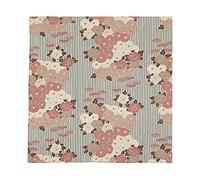 NOREN Furoshiki Wrapping Cloth 100cm (Retro Flower Pinkbeige) Japanese Traditional fabric Reusable Cotton Wrapping Sustainable