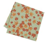 NOREN Handkerchief for Men Women Hand-dyed Yuzen print (Autumn Leaves-green) 50cm Japanese Cotton 100% Bandana Scarf Hankies