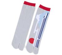 NOREN Japanese Tabi Socks Flip flop Socks (JAPANORAMA) Made in Japan/Sandal Print Socks Split Toe/Unisex Size for Men Women, Adult Size / Mt, Fuji Gray, One Size