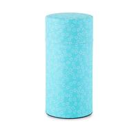 NOREN Tea caddy for loose leaf tea japanese washi paper 200g capacity (Small Sakura/Blue) tea caddies tea tin tea canister