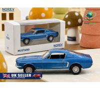 Norev 1/43 Scale Diecast 270584 - Ford Mustang GT Fastback 1968 - Acapulco Blue